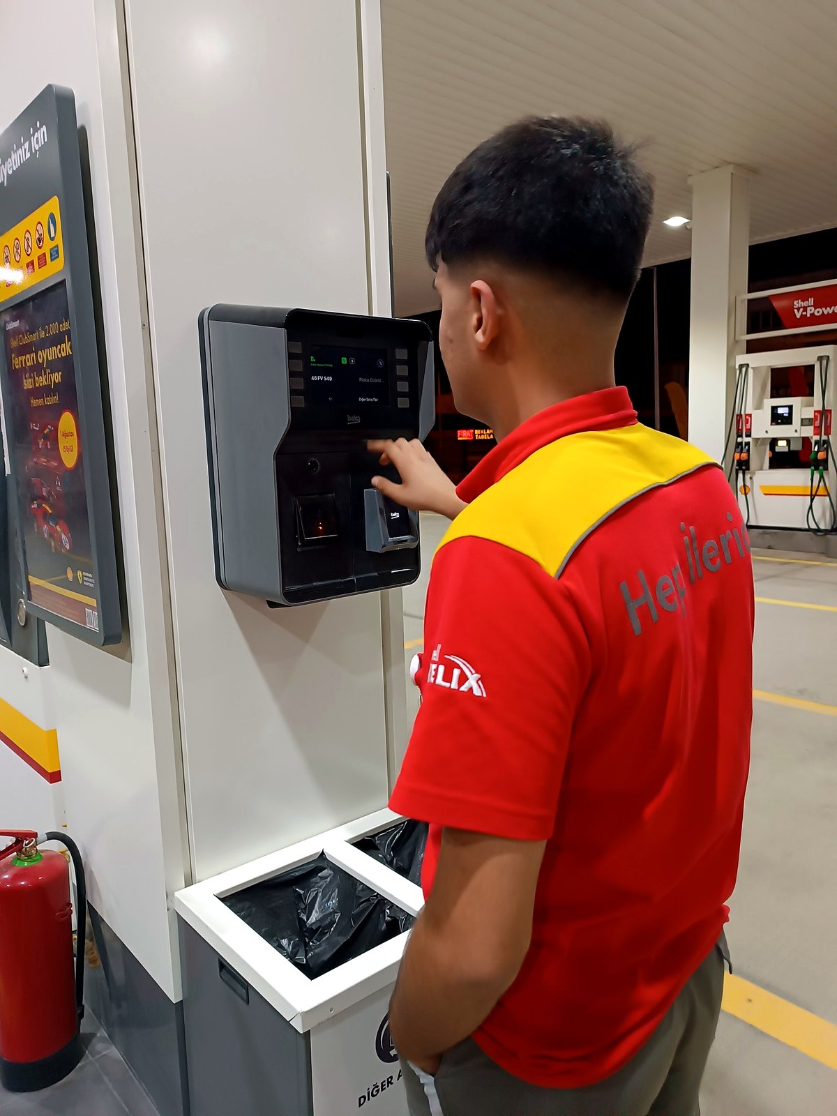 Shell Maraş — Parmak Izi Mesai Sistemi